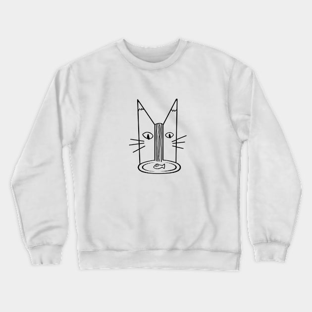 Cat fish mountain Crewneck Sweatshirt by redtigersXD